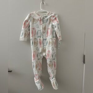 🆕 Adorable Owl Print Kids Footie Pajamas